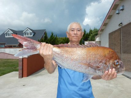 20240821　マダイ5.2キロ　釣れる　白浜渡船ルアー・ジギング船魚拓号